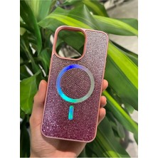 Corcishop Iphone 15 Pro Max Uyumlu Parlak Magsafe Özellikli Pırlanta Taşlı Elmas Işıltılı Lux Kılıf Kapak