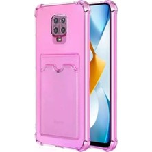 Corcishop Xiaomi Redmi Note 9 Pro Kılıf Kartlıklı Darbe Korumalı Silikon + Ekran Koruyucu