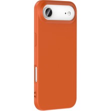 Corcishop iPhone 17 Air Kılıf Mara Lansman Soft Silikon Içi Kadife Turuncu