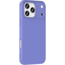 Corcishop iPhone 17 Pro Max Kılıf Mara Lansman Soft Silikon Içi Kadife Lila