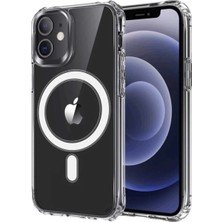 Corcishop Apple Iphone 11 ile Uyumlu Kılıf Wireless Tacsafe Antishock Ultra Koruma Sert Kapak Renksiz