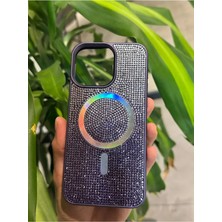 Corcishop Iphone 16 Pro Max Uyumlu Parlak Magsafe Özellikli Pırlanta Taşlı Elmas Işıltılı Lux Kılıf Kapak