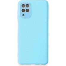 Corcishop Samsung Galaxy A22 ile Uyumlu Kılıf Kamera Korumalı Lens Camlı Içi Kadife Renkli Silikon Kapak