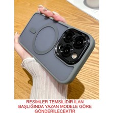 Corcishop iPhone 14 Pro Max Uyumlu Kılıf Magsafe Özellikli Metal Tuş Sararmaya Karşı Korumalı Kapak