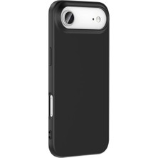 Corcishop iPhone 17 Air Kılıf Mara Lansman Soft Silikon Içi Kadife Siyah