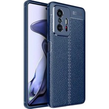 Corcishop Xiaomi Mi 11T Pro 5g ile Uyumlu Kılıf Kamera Lens Korumalı Deri Doku Silikon Kapak Case