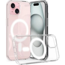 Corcishop Iphone 14 Kılıf Sararmaz Magsafe Mika Hafif Sert Parlak Şeffaf Kapak