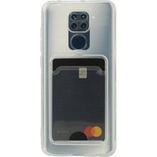 Corcishop Xiaomi Redmi Note 9 Kılıf Kart Şeffaf Silikon - Şeffaf