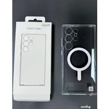 Corcishop Samsung Galaxy S25 Ultra Uyumlu Animasyonlu Şeffaf Sert Mika Sararmaz Magsafe Ince Altı Açık Kılıf