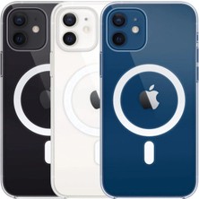 Corcishop Iphone 12 Mini Uyumlu Kılıf Magsafe Wireless Şarj Destekli Şeffaf K Magnetic Crystal Case