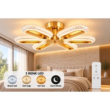 Tavion Lighting Asel Plafonyer Avize 3 Renk LED Isıklı Kumandalı Salon Oturma Odası Avize