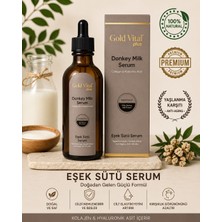 Gold Vital Eşek Sütü Serumu – Kolajen ve Hyaluronik Asit İçeren Yüz Serumu, Nemlendirici Cilt Bakım Serumu Yaşlanma/kırışıklık Karşıtı 100 ml