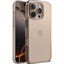 Happy Trend iPhone 16 Pro Max ile Uyumlu Mat Şeffaf Kılıf Parmak Izi Bırakmayan Mat Arka Kısım ve Ultra Şeffaf Kenarlar Silikon Kılıf Kapak (Klasik, 16 Pro Max)