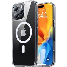 Happy Trend iPhone 14 Pro Max ile Uyumlu Crystal Clear Mika Manyetik Emici Şeffaf Kılıf (Şeffaf Magsafe Mika Sararmaz, iPhone 14 Pro Max)