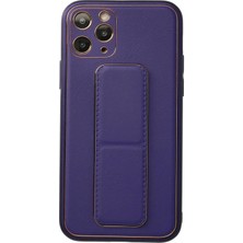 aklow akyoleticaret iPhone 11 Pro Kılıf Coco Deri Standlı Kapak - Mor