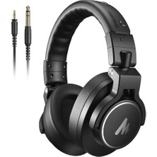 Profesyonel Stüdyo Monitör Kulaklıkları - Kulak Üstü Kapalı Arka Kulaklık, Podcast, Kayıt, Dj, Müzik, MH700 Için Çıkarılabilir Kablo ile Kablolu, Siyah