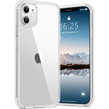 Happy Trend iPhone 11 ile Uyumlu Crystal Clear Mika Darbe Emici Şeffaf Kılıf (Şeffaf Mika Sararmaz, iPhone 11)