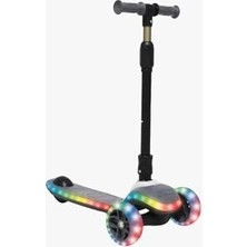 Lumıx Yanları Işıklı Katlanabilir Çocuk Scooter Gri Lumix