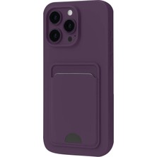aklow akyoleticaret iPhone 16 Pro Max Kılıf Kelvin Kartvizitli Silikon - Derin Mor