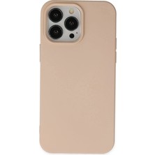 aklow akyoleticaret iPhone 14 Pro Kılıf Nano Içi Kadife Silikon - Pudra