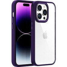Happy Trend iPhone 14 Pro Max New Air Bumper Kılıf, Koruyucu Telefon Kılıfı (Mor)