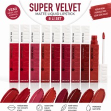 Rowenarose 8li Velvet Islak Ruj Seti 8 Farklı Renk Tek Sette