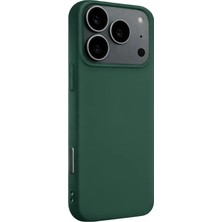 aklow akyoleticaret iPhone 17 Pro Max Nano Içi Kadife Silikon - Koyu Yeşil