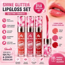Rowenarose 3lü Lıpgloss Seti Işıltılı Tonuyla Sizinle