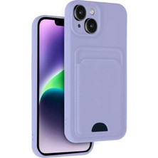 aklow akyoleticaret iPhone 14 Kılıf Kelvin Kartvizitli Silikon - Lila