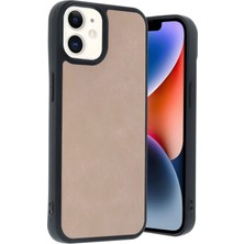 aklow akyoleticaret iPhone 11 Kılıf Aras Deri Kapak - Pudra