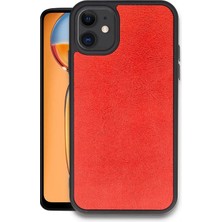 aklow akyoleticaret iPhone 11 Kılıf Aras Deri Kapak - Kırmızı
