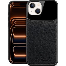 Happy Trend Apple iPhone 13 ile Uyumlu Kılıf Zebana Lens Deri Kılıf Siyah
