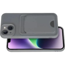 aklow akyoleticaret iPhone 14 Kılıf Kelvin Kartvizitli Silikon - Gri