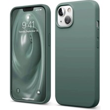aklow akyoleticaret iPhone 14 Kılıf First Silikon - Koyu Yeşil