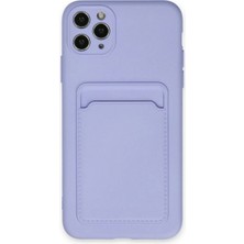 aklow akyoleticaret iPhone 11 Pro Max Kılıf Kelvin Kartvizitli Silikon - Lila