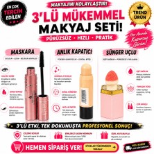 Rowenarose 3lü Makyaj Seti Maskara-Kapatıcı-Allık Seti 3 Ü 1 Arada