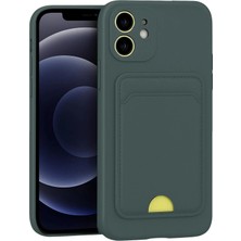 aklow akyoleticaret iPhone 11 Kılıf Kelvin Kartvizitli Silikon - Koyu Yeşil