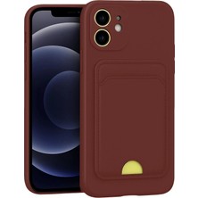 aklow akyoleticaret iPhone 11 Kılıf Kelvin Kartvizitli Silikon - Bordo