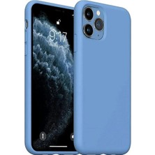 aklow akyoleticaret iPhone 11 Pro Max Kılıf Nano Içi Kadife Silikon - Mavi
