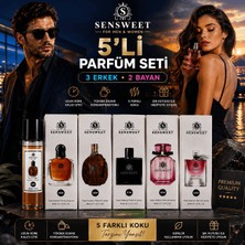 Rowenarose 5 Li Parfüm Seti 3 Erkek 2 Bayan Kalıcı Koku Özel Premium Kalite 45ML