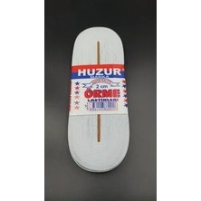 Varsoph Beyaz - 2cm Paça Lastik Yassı Geniş 10MT (5468)