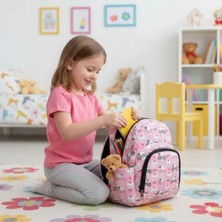Leader Bag Store - Desenli Anaokulu ve Kreş Sırt Çantası - Ergonomik Su Geçirmez Çocuk Okul Çantası (28X35X15 Cm)