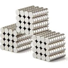 Dünya Magnet 200 Adet 6mm x 2mm Yuvarlak Güçlü Neodyum Mıknatıs Magnet