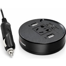 Moddestore 12V Araç Invertörü 150W 220V Priz Çevirici USB ve Type-C G22
