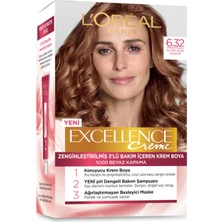 L'oréal Paris Excellence Creme Saç Boyası - 6.32 Altın Açık Kahve 4 Adet
