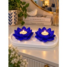 Bubu Home Lotus Zarafeti 2’li Dekoratif Mum Seti