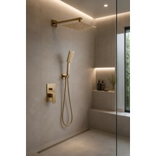 Titanium Design Gold Modern Ankastre Duş Seti