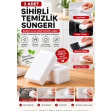 Tasarım Evi 3 Adet Sihirli Sünger, Torpido Süngeri, Ayakkabı Süngeri, Melamin Sünger, Yazı Silen Duvar Süngeri