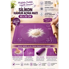 Tasarım Evi Silikon Ölçekli Hamur Açma Matı Baklava Börek Ekmek Mantı Erişte Hamuru Yoğurma Matı(Karışık Renk)