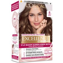L'Oréal Paris Excellence Creme Saç Boyası - 6 Açık Kahve 192 ml